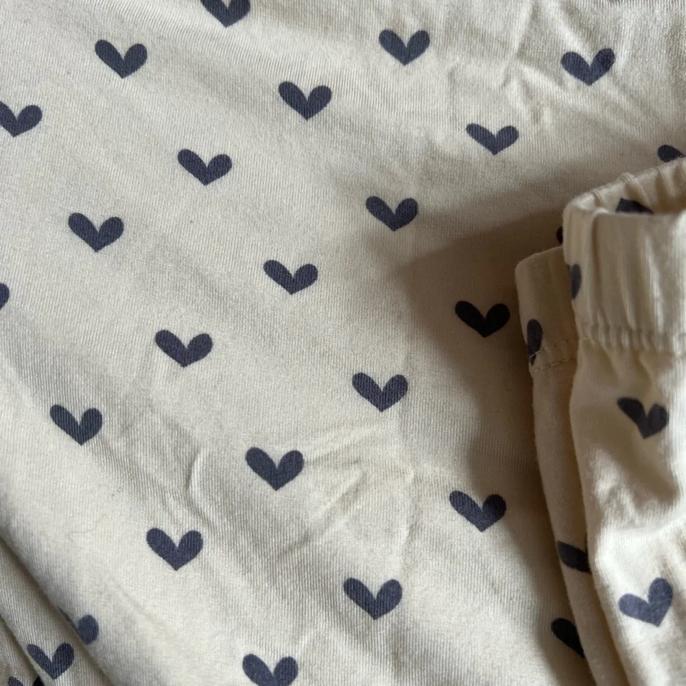 Sweet Bamboo Heart Patterned Pajamas